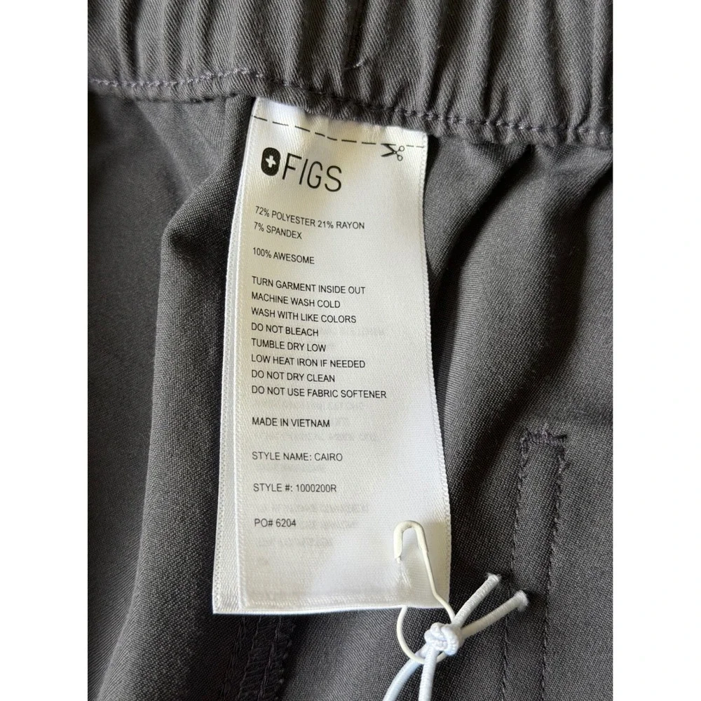 Figs Men's Scrub Pants NEW Cairo Zip Fly Gray Medium